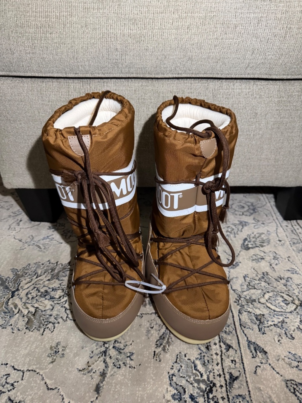 Moon Boots Icon Brown Nylon Boots - Picture 5 of 7